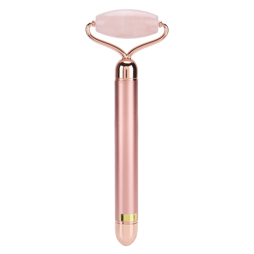 Electric  Vibrating Rose Quartz Jade Roller